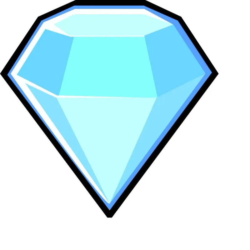 Light blue diamond gem icon, a slot reel symbol