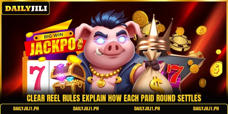 Clear reel rules explain how each paid round settles