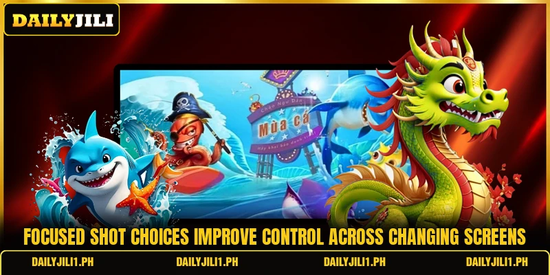 Focused shot choices improve control across changing screens