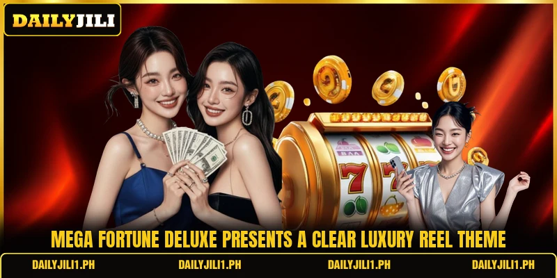 Mega Fortune Deluxe presents a clear luxury reel theme