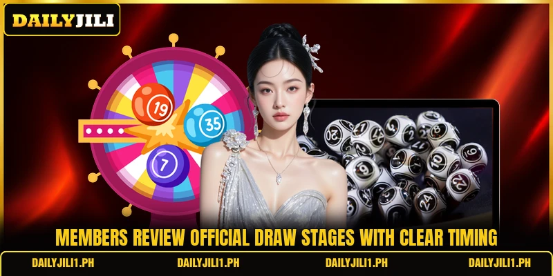 Members review official draw stages with clear timing
