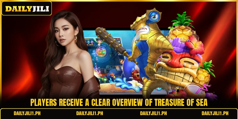 Players receive a clear overview of Treasure of Sea