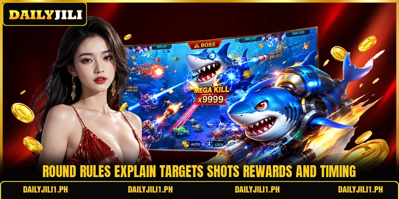Round rules explain targets shots rewards and timing