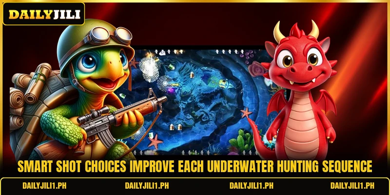 Smart shot choices improve each underwater hunting sequence