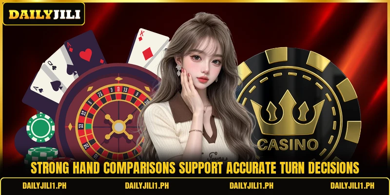 Strong hand comparisons support accurate turn decisions