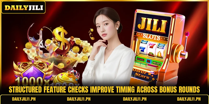 Structured feature checks improve timing across bonus rounds