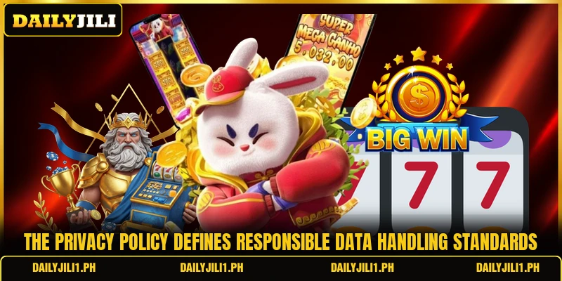 The privacy policy defines responsible data handling standards